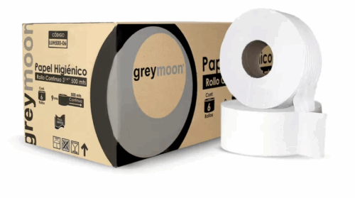Papel Higiénico Greymoon Jumbo 500mts